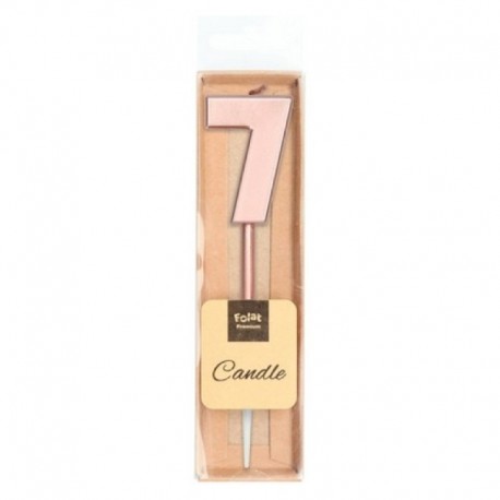 Candela Numero 7 Rose Gold 11 cm