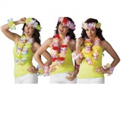 50 COLLANE HAWAIANE COLLANA HAWAIANA FIORI FINTI HAWAII FESTE FESTA