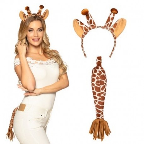 Set Animalier Coda Cerchietto Giraffa