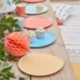 8 Piatti Carta Multicolore 25 cm