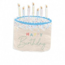 16 Tovaglioli Torta Compleanno 16x13 cm