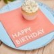 16 Tovaglioli Carta Rossi Happy Birthaday 16x16 cm