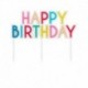 Cake Topper Happy Birthday Multicolore 13x11 cm