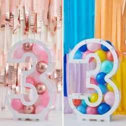 Supporto Palloncini Numero Tre Dimensione 80x60x15 cm