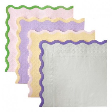 16 Tovaglioli Pastello Pastel Wave 33x33 cm