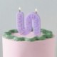 Candela Happy Birthday Pastello Pastel Wave 12x7 cm