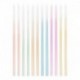 12 Candele Pastello Ombre 18 cm