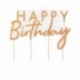 Candela Happy Birthday Oro 6x12 cm