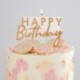 Candela Happy Birthday Oro 6x12 cm