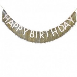 Bandierina Frange Oro Happy Birthday 150 cm