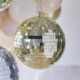 Pendente Palla Strobo Disco Oro 20 cm