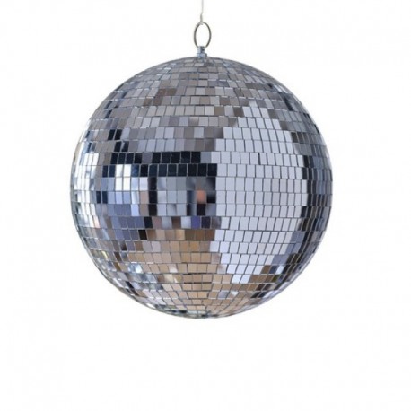 Pendente Palla Strobo Disco Argento 30 cm
