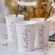8 Bicchieri Carta Birthday Nude Nero 266 ml