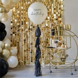 Kit Palloncino Happy Birthday Nappe Nere