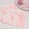 16 Tovaglioli Carta Marmo Rosa 16x16 cm