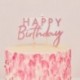 Candela Rosa Happy Birthday 11x13 cm