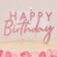 Candela Rosa Happy Birthday 11x13 cm