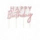 Candela Rosa Happy Birthday 11x13 cm