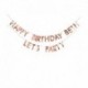 Bandierina con 84 Lettere Rosa Gold 4 m