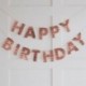 Bandierina Happy Birthday Frange Rosa Gold 150 cm