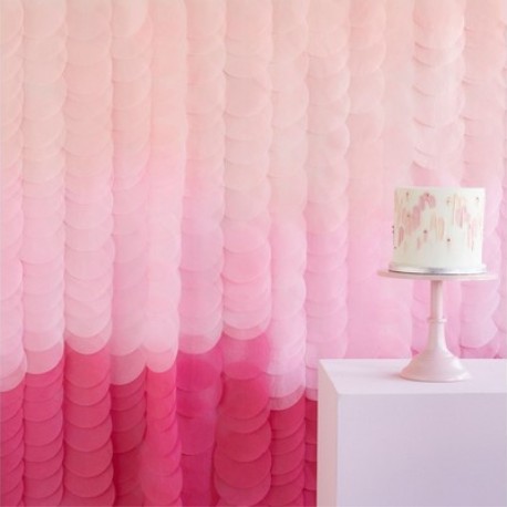 Fondale Carta Velina Rosa Ombre 200x200 cm