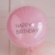 3 Palloncini Happy Birthday Doppio Strato Rosa 45 cm