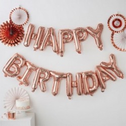 13 Palloncini Happy Birthday Rose Gold 35x25x8 cm