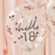 5 Palloncini Lattice 18 Anni Coriandoli Rosa 28 cm