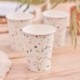 8 Bicchieri Carta Stampa Terrazzo 266 ml
