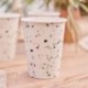 8 Bicchieri Carta Stampa Terrazzo 266 ml