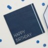 16 Tovaglioli Carta Happy Birthday Blu 16x16 cm