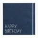 16 Tovaglioli Carta Happy Birthday Blu 16x16 cm