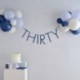 Kit Bandierina 24 Palloncini Scritta Thirty 3 m