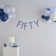 Kit Bandierina 24 Palloncini Scritta Fifty 3 m