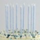 12 Candeline Marmo Blu 18 cm