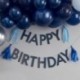 Bandierina Happy Birthday Nappe Blu 1,5 m