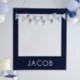 Cornice Foto Blu 72x62 Bandierina Happy Birthday 1 m