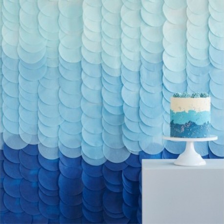 Fondale Carta Velina Blu Ombre 200x200x0,5 cm