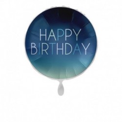 Palloncino Happy Birthday Blu 45 cm