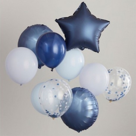10 Palloncini Lattice Blu
