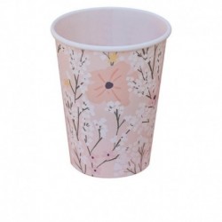 8 Bicchieri Carta Floreale 266 ml