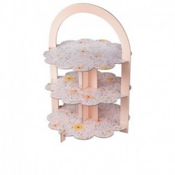 Alzata Torta 3 Piani Floreale 31x42 cm