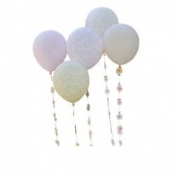 Kit 5 Palloncini Pastello Stampa Floreale 28 cm