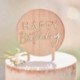 Cake Topper Legno Happy Birthday 18x12 cm