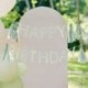Festone Happy Birthday Nappe Tessuto Salvia 150 cm