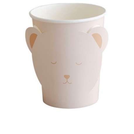 8 Bicchieri Baby Shower Orsetto