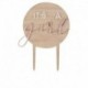 Topper Torta Baby Shower in Legno Bambina 18 cm