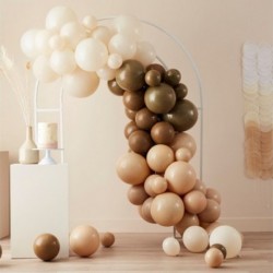 Kit Arco 70 Palloncini Nude e Marrone
