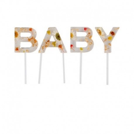 4 Topper Torta Baby Shower Floreale