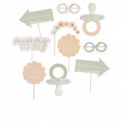 10 Accessori Floreali Photoboot Baby Shower